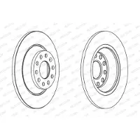 FERODO Bromsskivor DDF1307C bak, full, 2 Stycke