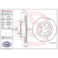 Brembo Bromsskiva 09.E778.11, 1 Stycke