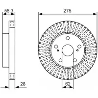 Bosch Bromsskiva 0 986 479 A97, 1 Stycke