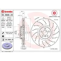 Brembo Bromsskiva 09D89823 fram, ventilerad, höggradigt förkolnad, 1 Stycke