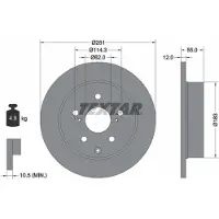 Textar Bromsskiva 92162103 bak, full, 1 Stycke