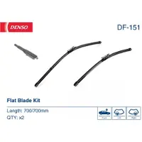 Denso Torkarblad Flat Blades DF-151, 700mm, Front, 2 Stycke