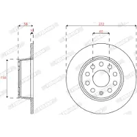 FERODO Bromsskivor DDF2825C bak, full, 2 Stycke