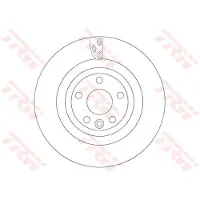 TRW Bromsskiva DF6706S bak, ventilerad, 1 Stycke