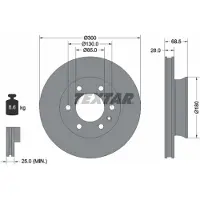 Textar Bromsskiva 92301203 fram, ventilerad, 1 Stycke
