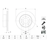 Bosch Bromsskiva 0 986 479 E02, 1 Stück
