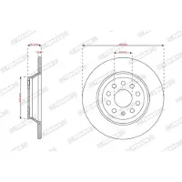 FERODO Bromsskiva DDF3169C, 2 Stycke