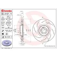 Brembo Bromsskiva 09.E137.11, 1 Stycke