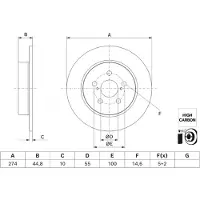 Bosch Bromsskiva 0 986 479 H63, 1 Stycke