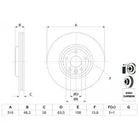 Bosch Bromsskiva 0 986 479 E62, 1 Stycke