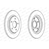 FERODO Bromsskivor DDF1808C bak, full, 2 Stycke