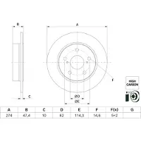 Bosch Bromsskiva 0 986 479 H62, 1 Stycke
