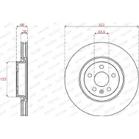 FERODO Bromsskivor DDF2693C fram, ventilerad, 2 Stycke