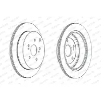 FERODO Bromsskivor DDF2072C bak, ventilerad, 2 Stycke