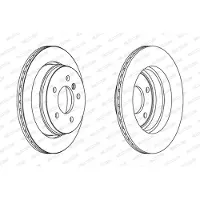 FERODO Bromsskivor DDF1581 bak, ventilerad, 2 Stycke