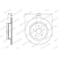 FERODO Bromsskiva DDF2638C, 2 Stycke