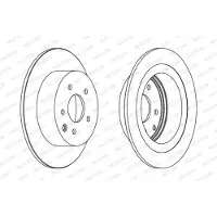 FERODO Bromsskivor DDF1590C bak, full, 2 Stycke