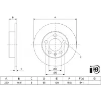 Bosch Bromsskiva 0 986 479 K55, 1 Stycke
