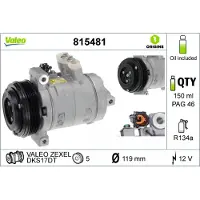 Valeo Kompressor för luftkonditionering ORIGINS NEW O.E. TECHNOLOGIE 815481