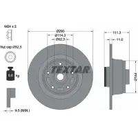 Textar Bromsskiva 92309003 bak, full, 1 Stycke