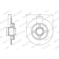 FERODO Bromsskiva DDF2929-1, 1 Stycke