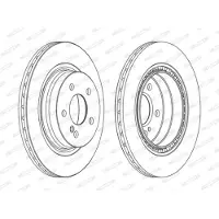FERODO Bromsskivor DDF1700C bak, ventilerad, 2 Stycke