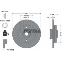 Textar Bromsskiva 92305403 bak, full, 1 Stycke