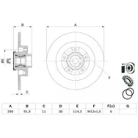 Bosch Bromsskiva 0 986 479 F42 bak, full, 1 Stycke
