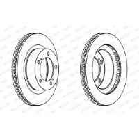 FERODO Bromsskiva DDF1798C-1 fram, ventilerad, 1 Stycke