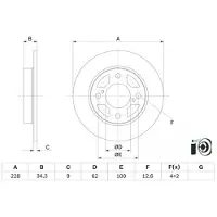 Bosch Bromsskiva 0 986 479 F38 bak, full, 1 Stycke
