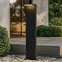 Arcchio LED-väglampa Iberion, 90 cm, antracit, sensor Iberion, Svart, Aluminium / grå / zink, Modern