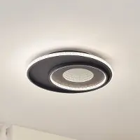 LINDBY LED taklampa Inessa , dimbar, Svart, Vardagsrum / matsal, Metall, Modern, LED-taklampa