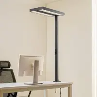Arcchio Klämlampa Logan , dimbar, Svart, Arbetsrum / kontor, Aluminium / grå / zink, Modern, Klämlampa