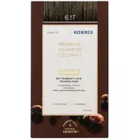 Korres Arganolja avancerad hårfärg Mörkblond Beige 6.17 Hårfärg 1 st