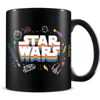 Star Wars Pride Regnbågslogotyp mugg (Svart)