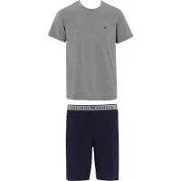 Emporio Armani Pyjamas kort gråmelerad / svart