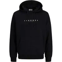 JJ REBEL Sweatshirt 'JREBROCKY' svart / vit