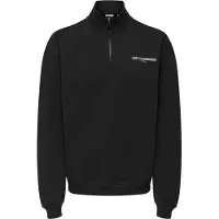 Only & Sons Sweatshirt 'LES CLASSIQUES' svart / vit