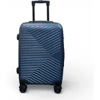 Infinity Leather Cabine en coque rigide bleue 48 x 37 x 20 cm, valise sécurisée