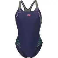 Arena Baddräkt 'Nuance Swim Pro Back' blå / grön / pastellgrön / mörkrosa