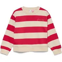 Vero moda Sweatshirt 'VMVIOLA BEA' ecru / blodröd
