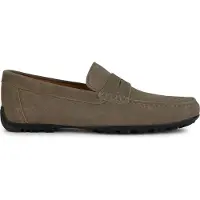 Geox U KOSMOPOLIS + GRIP läder loafers för män i taupe