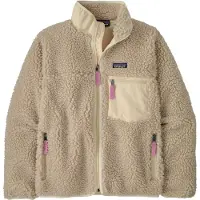 Patagonia - Varumärken - W's Classic Retro-X Jkt Natural w/Light Violet för UnisexUll - Storlek S - Beige