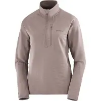 Salomon - Fleece dam - Sntial Lightwarm HZ W Iron för Unisex - Storlek L - Beige