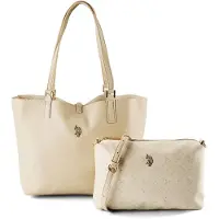 U.S. POLO ASSN. Shoppingväska 'Malibu' ecru
