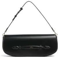 Ralph Lauren för kvinnor. 428971315001 Bellport clutch i läder med svart flik (OSFA), Hud, Casual
