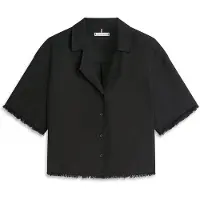 Tommy Hilfiger Relaxed Fit Frayed Linen Blend Shirt
