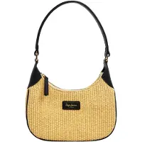 Pepe Jeans för kvinnor. PL0300176 Trish väska beige, svart (OSFA), Casual, Polyuretan