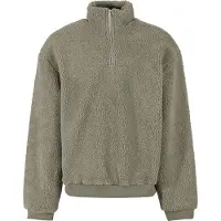 Urban Classics Oversized Teddy Halv Dragkedja Tröja