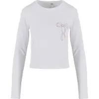Miss Tee Bow Oneliner T-shirt Med Lång ärm